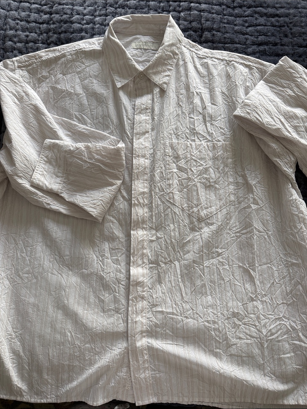 Men's Classic White Shirt... Pinstriped